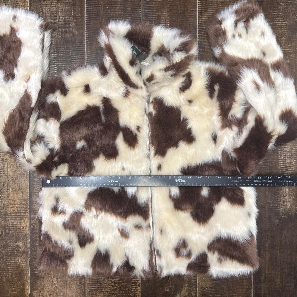Wild Fable Women's Faux Fur Faux Cowhide Print Jacket - Picture 5 of 8